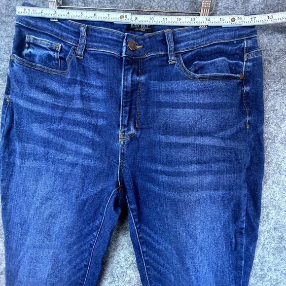 Judy Blue Jeans Womens 14W Blue Dark Wash Denim Cotton High Rise Skinny Fit - Picture 6 of 9
